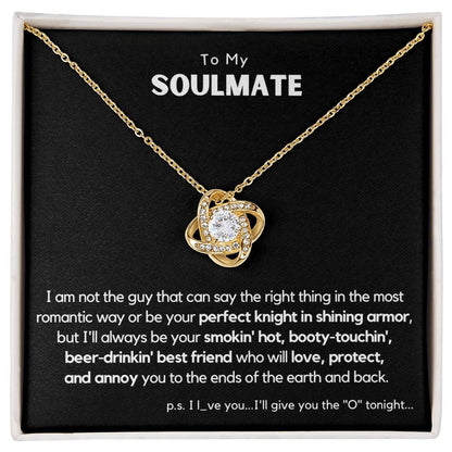 Soulmate - Perfect Knight in Shining Armor - Love Knot Necklace