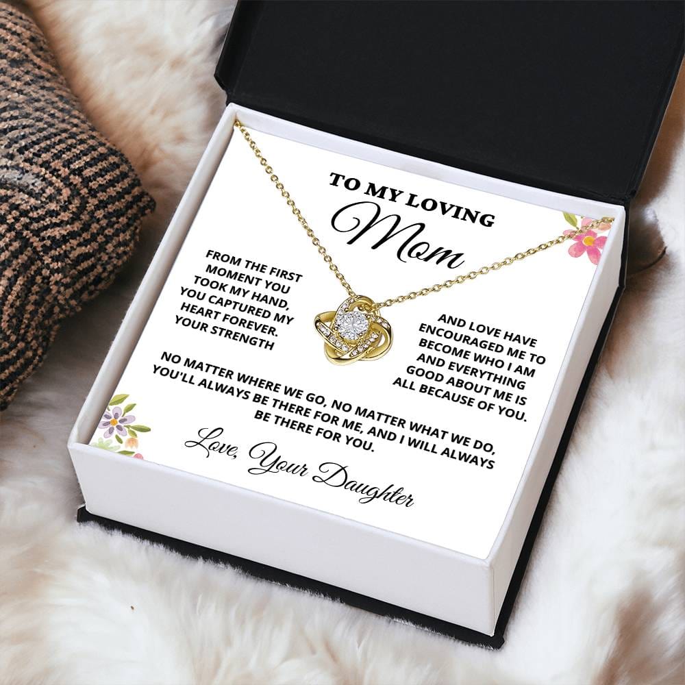 Mom - From The First Moment You Took My Hand - Love Knot Necklace