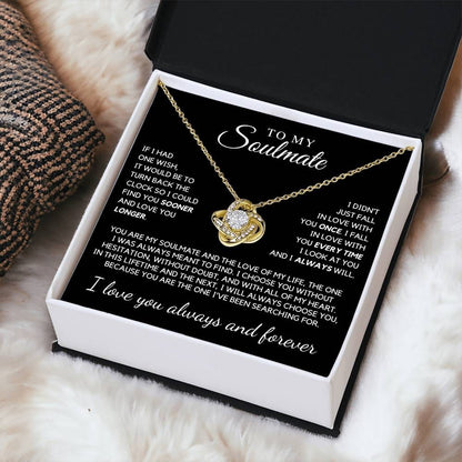 Soulmate - If I had one wish, it would be to turn back the clock V01 - Love Knot Necklace