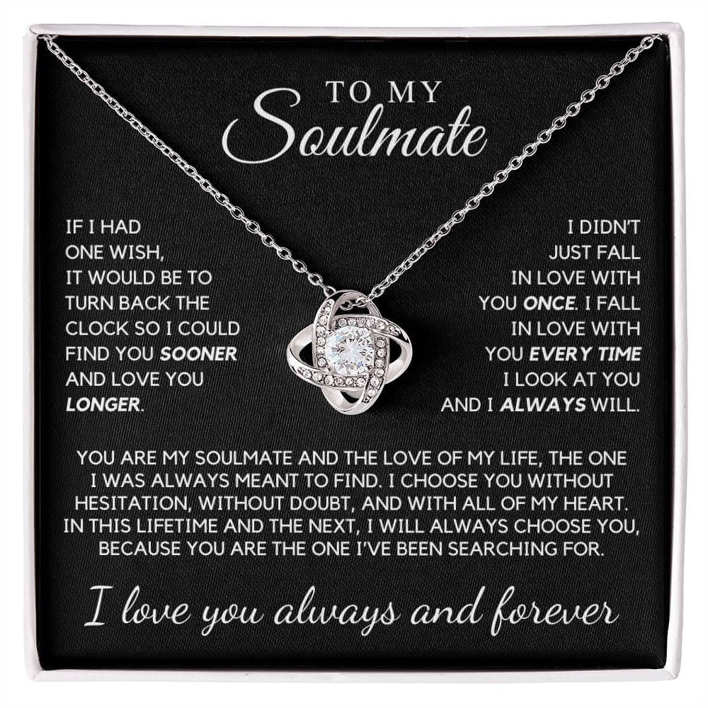 Soulmate - If I had one wish, it would be to turn back the clock V01 - Love Knot Necklace