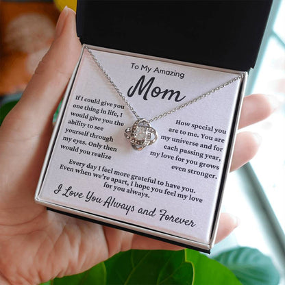 Mom - Give You One Thing In Life - Love Knot Necklace