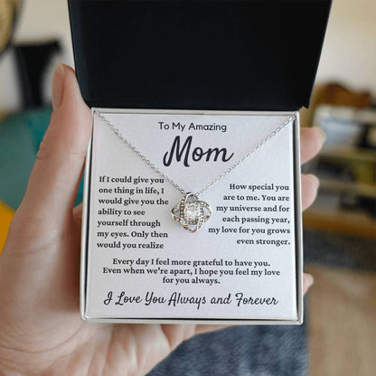 Mom - Give You One Thing In Life - Love Knot Necklace