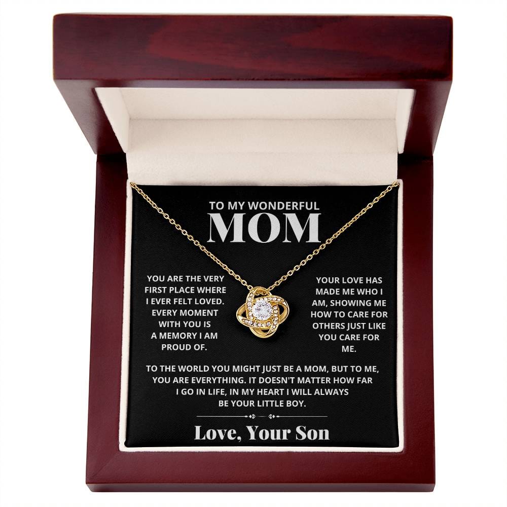 Mom - You Are The Very First Place - Love Knot Necklace