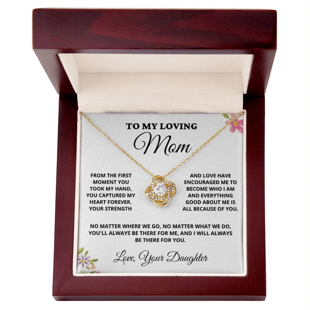 Mom - From The First Moment You Took My Hand - Love Knot Necklace