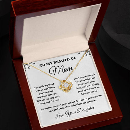 Mom - You Took My Hand - Love Knot Necklace