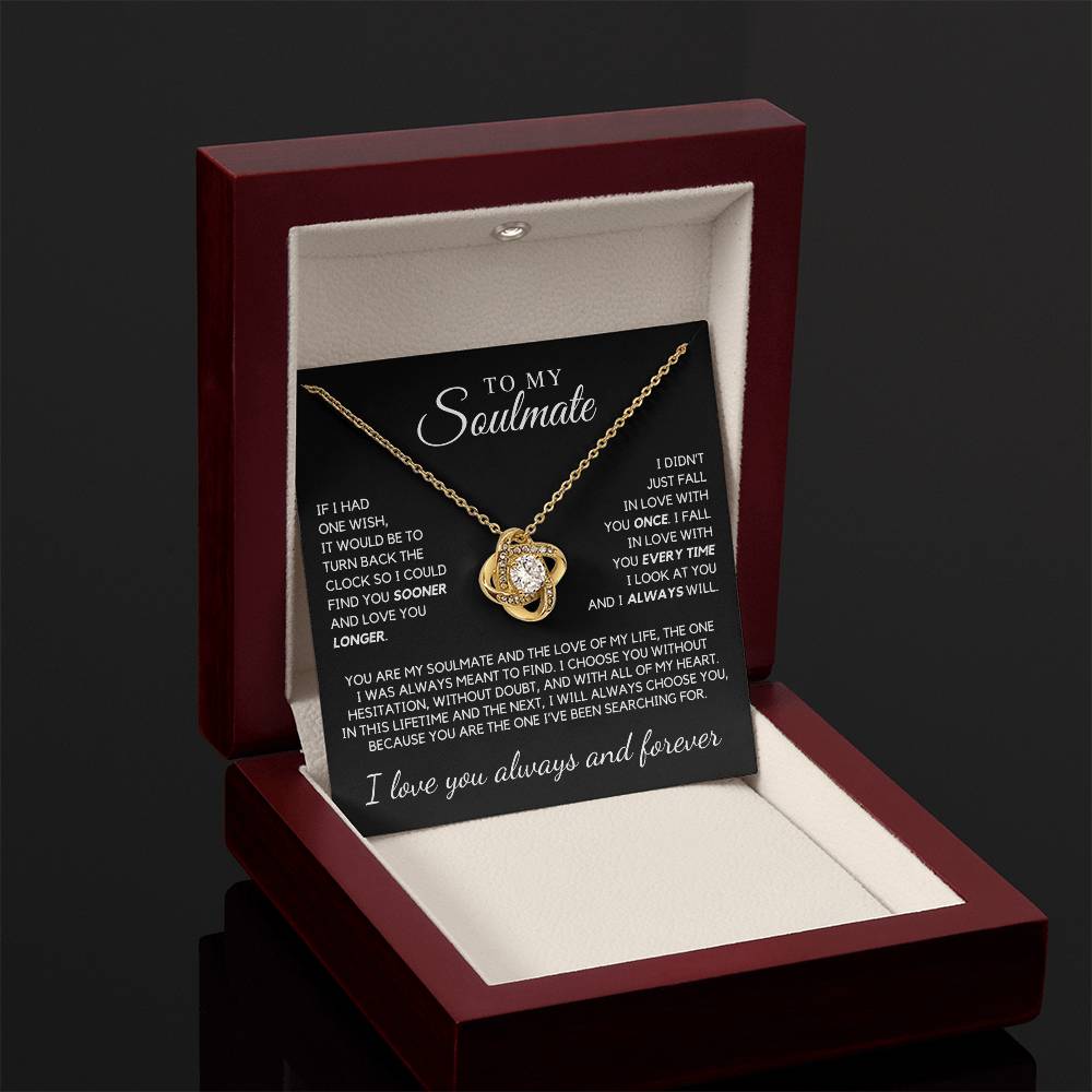 Soulmate - If I had one wish, it would be to turn back the clock V01 - Love Knot Necklace