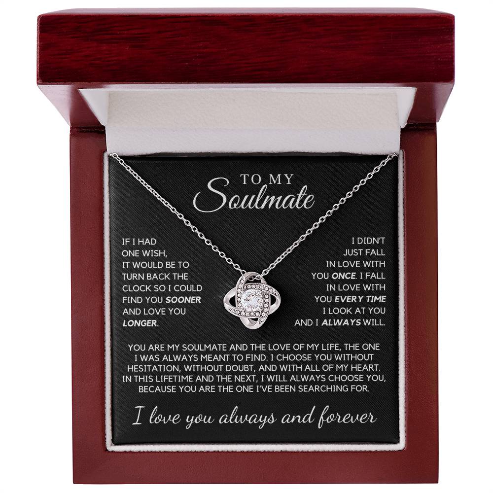 Soulmate - If I had one wish, it would be to turn back the clock V01 - Love Knot Necklace