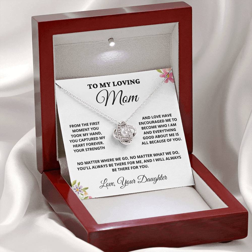 Mom - From The First Moment You Took My Hand - Love Knot Necklace