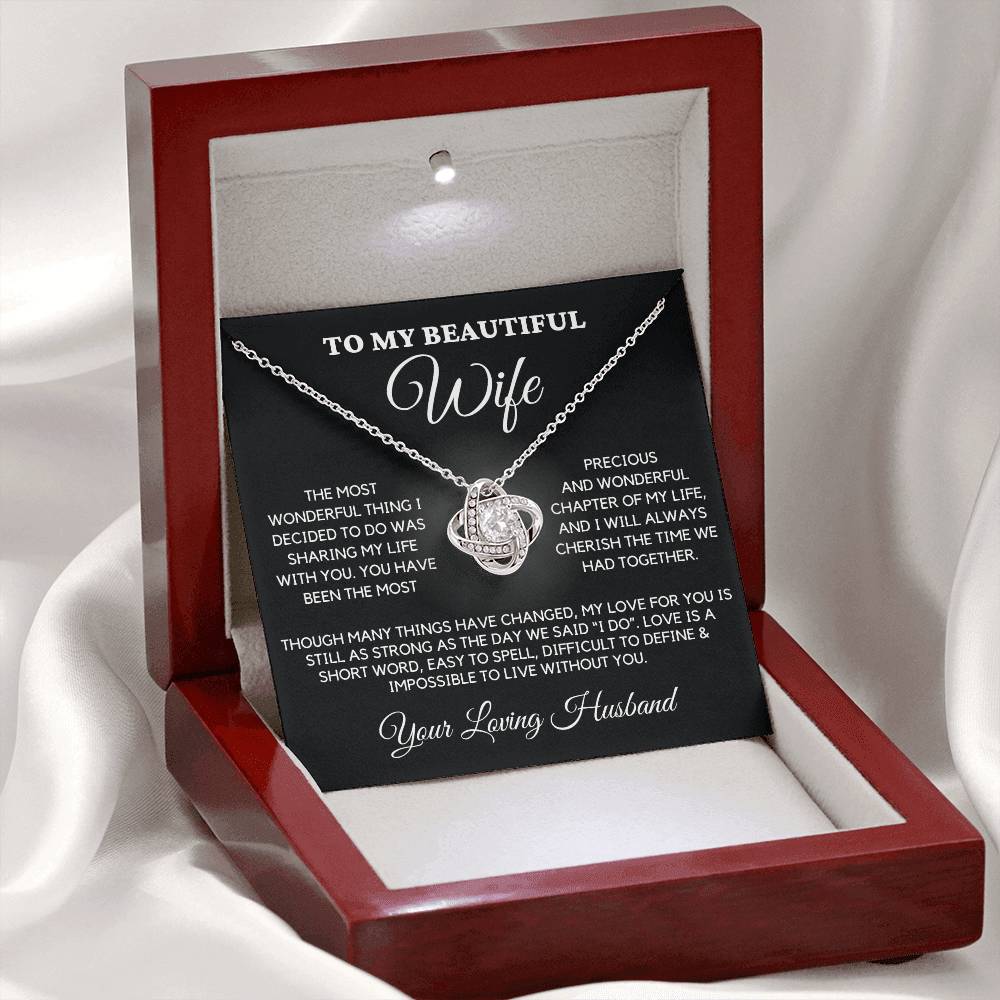 Wife - The Most Wonderful Thing I Decided - Love Knot Necklace