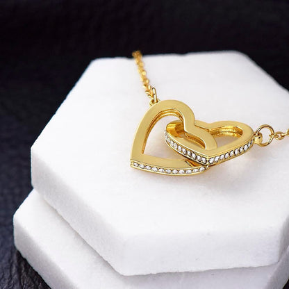 Soulmate - If I had one wish, it would be to turn back the clock - Interlocking Hearts Necklace