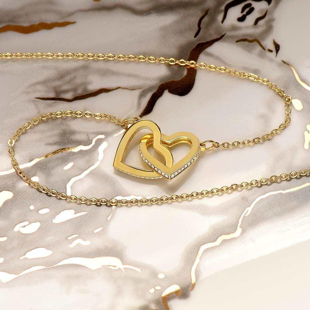 Soulmate - If I had one wish, it would be to turn back the clock - Interlocking Hearts Necklace