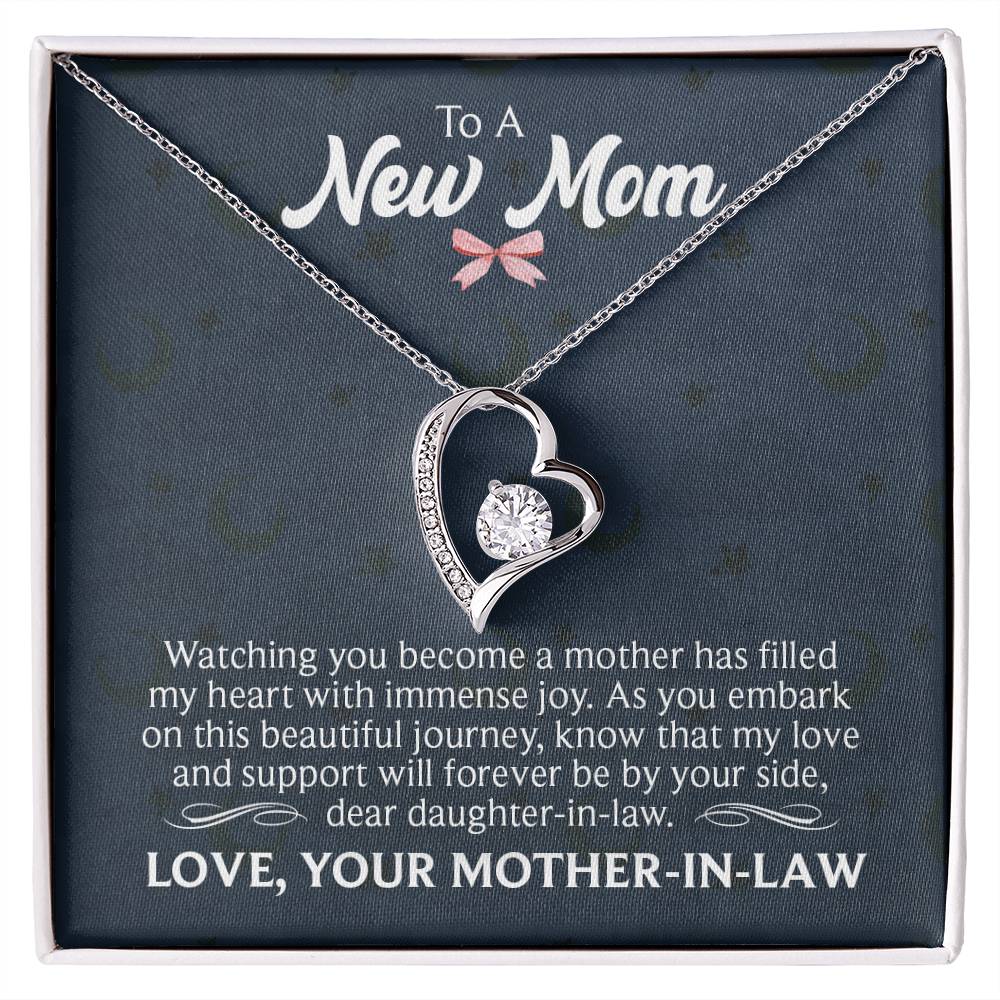 New Mom - Watching You Become a Mother - Forever Love Necklace