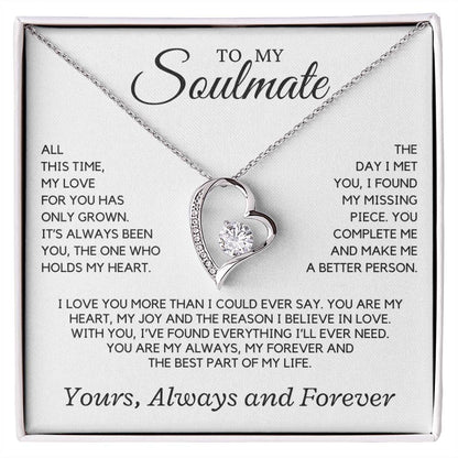 Soulmate - All this time, my love for you has only grown - Forever Love Necklace