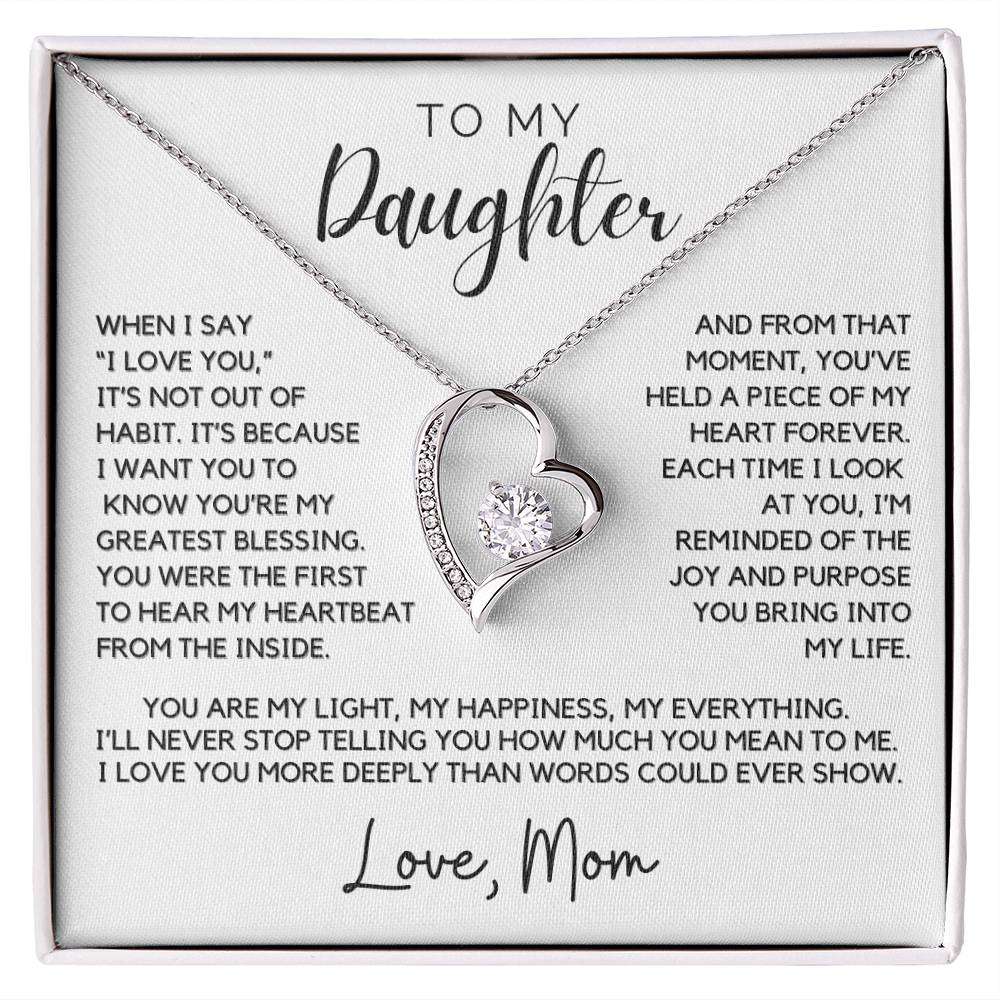 Daughter - When I say 'I love you' - Forever Love Necklace