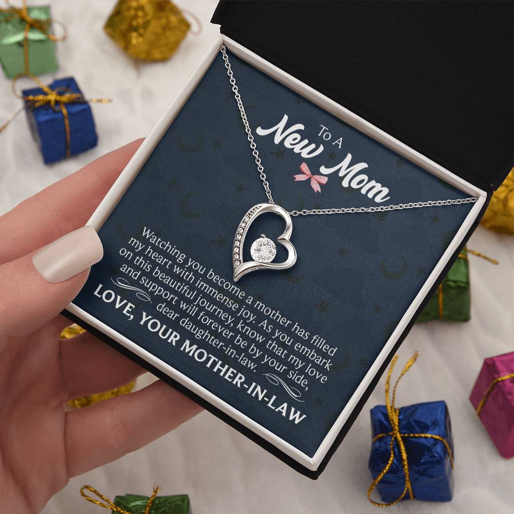 New Mom - Watching You Become a Mother - Forever Love Necklace