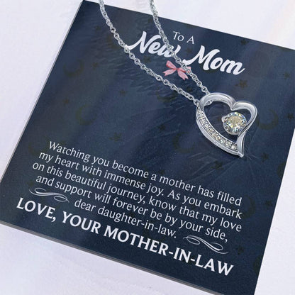 New Mom - Watching You Become a Mother - Forever Love Necklace