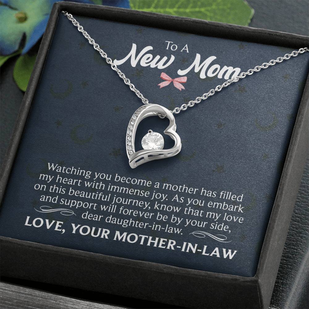 New Mom - Watching You Become a Mother - Forever Love Necklace