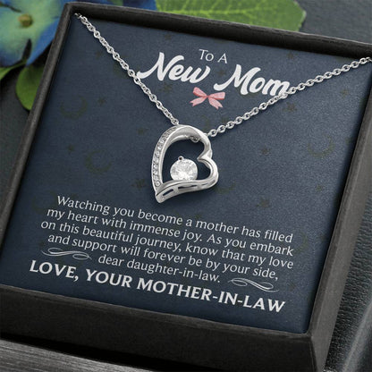 New Mom - Watching You Become a Mother - Forever Love Necklace