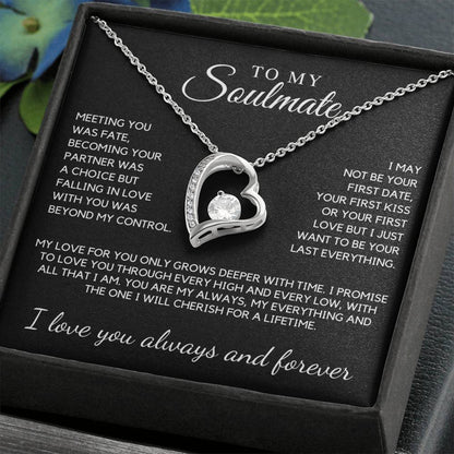 Soulmate - Meeting you was fate, becoming your partner was a choice  - Forever Love Necklace