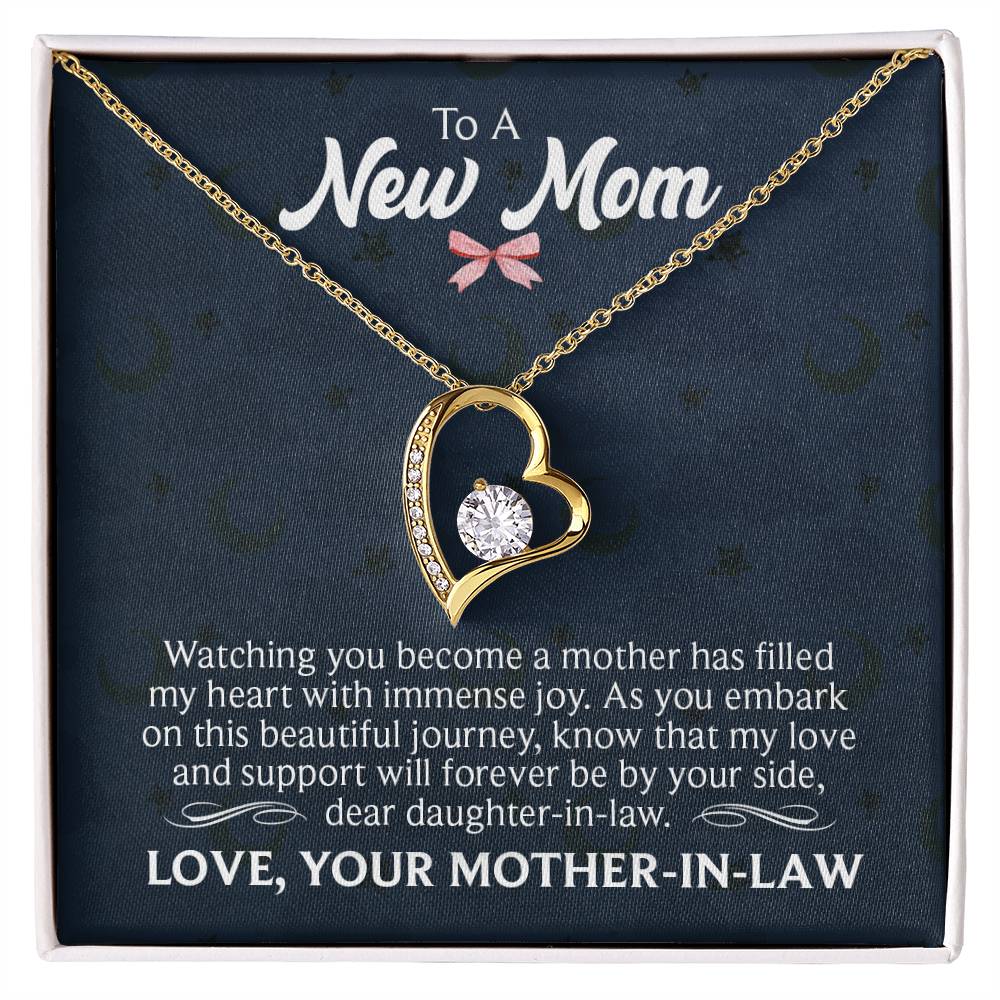 New Mom - Watching You Become a Mother - Forever Love Necklace