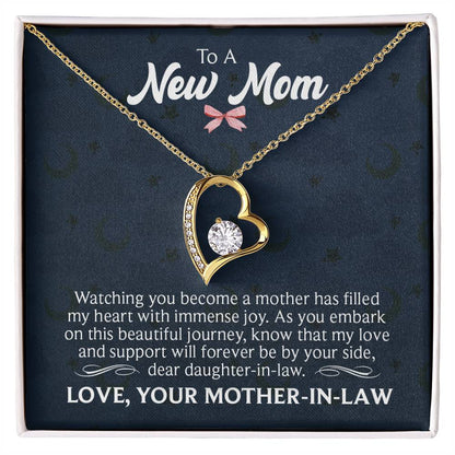 New Mom - Watching You Become a Mother - Forever Love Necklace