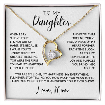 Daughter - When I say 'I love you' - Forever Love Necklace