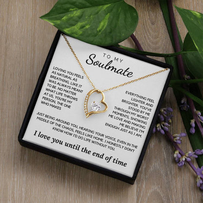 Soulmate - Loving you feels as natural as breathing - Forever Love Necklace