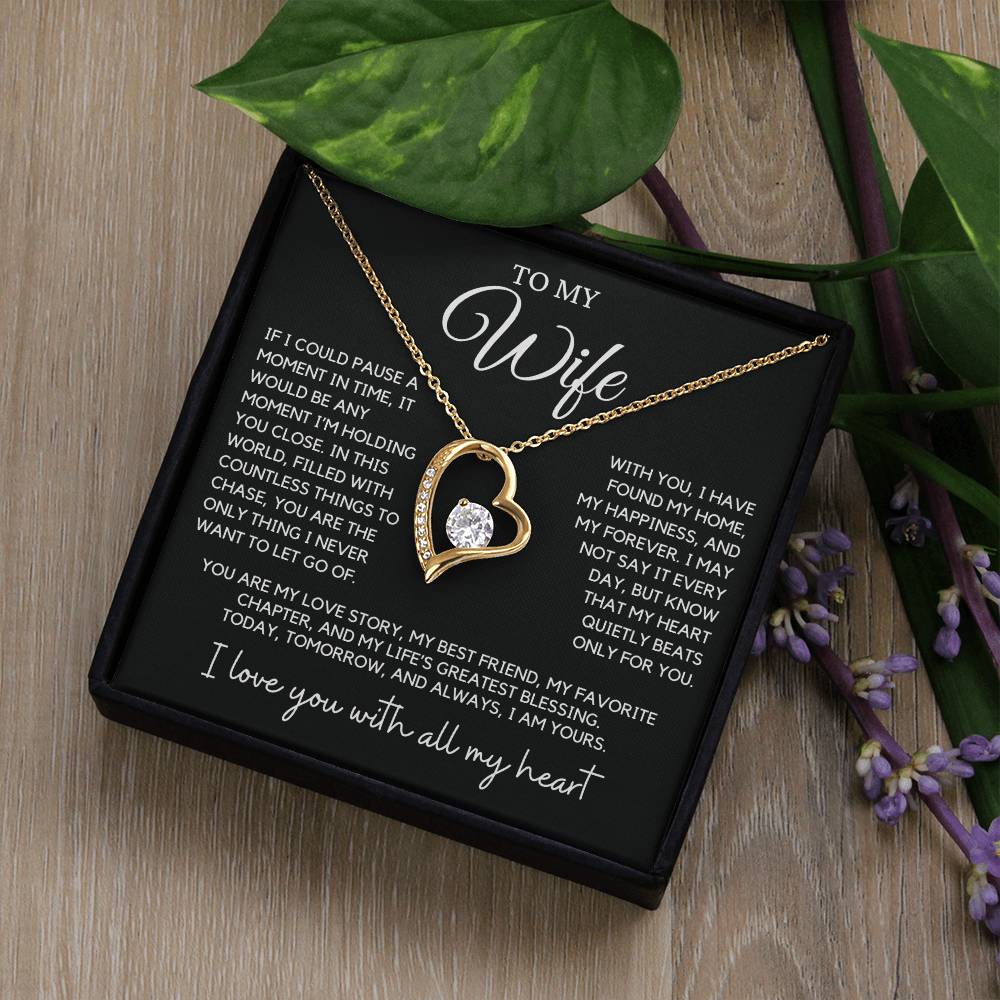 Wife - If I could pause a moment in time - Forever Love Necklace