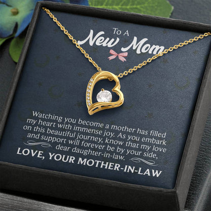 New Mom - Watching You Become a Mother - Forever Love Necklace